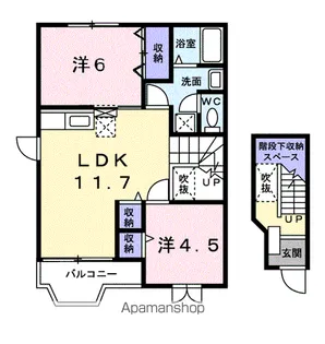 ニューハイネス横野Ⅱ【2階】の間取り