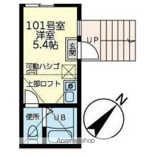 ユナイト黄金町ロザンナの杜【1階】の間取り