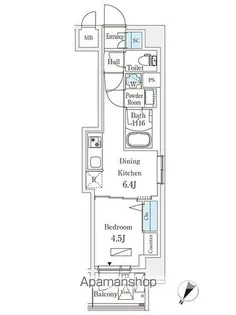 ロイジェント駒込六義園【14階】の間取り