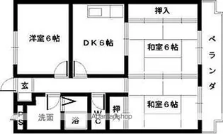 ハピネス坂口【102号室】の間取り