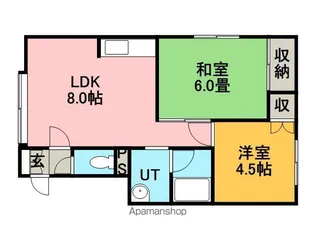 パレス木下【2階】の間取り