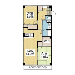 フォブール千都【3階】の間取り