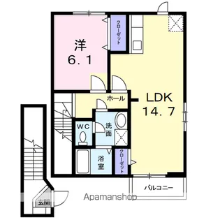 パルテールセゾンA【2階】の間取り