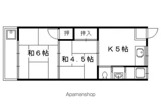 弥栄マンション2【2号室】の間取り