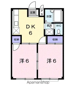 レジデンス伏見1【1階】の間取り