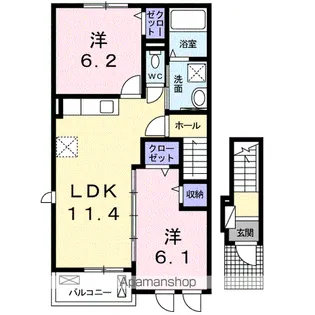 メゾン ソラリアA【2階】の間取り