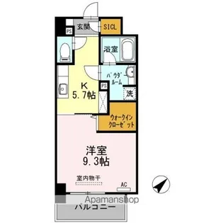アルカーサル大道【3階】の間取り