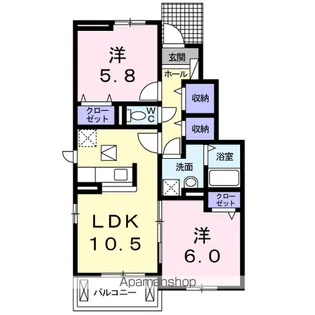 オリーブB【1階】の間取り
