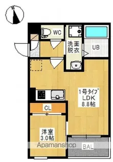 REGALEST LB 下伊福(レガリスト エルビー シモイフク【201号室号室】の間取り