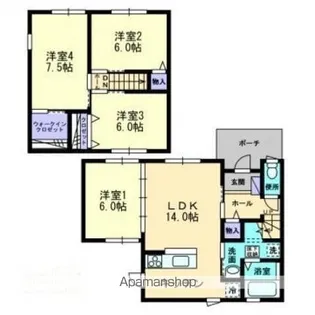 SOULEIADO【W1号室】の間取り