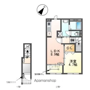 ラ クレアージュ【206号室】の間取り