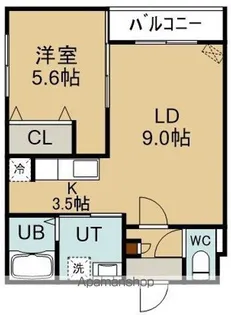 GROOVE COURT桔梗(グルーヴコートキキョウ)【4階】の間取り