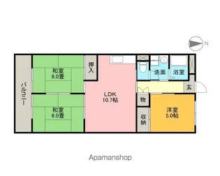 アーバンハイツ【4階】の間取り