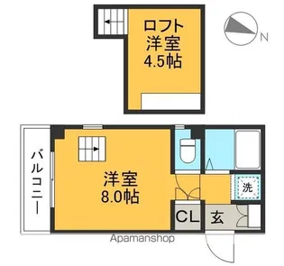 エトワール鴨部Ⅱ【4階】の間取り