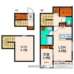 リコリス大和町【2階】の間取り