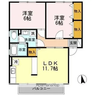 メゾン・ロゼール A【2階】の間取り