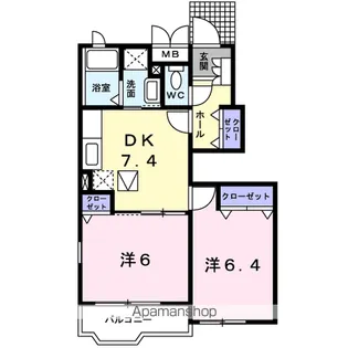 ポート アルモニーA【1階】の間取り