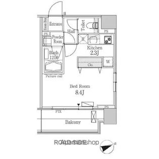 1Rの間取り画像