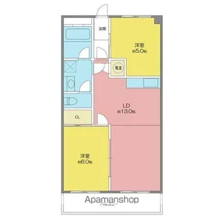 ハイツやしろ【2階】の間取り