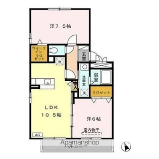 リビングタウン三ッ木 C【2階】の間取り