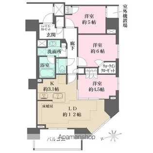 ザ・パークハウス上前津フロント【805号室】の間取り