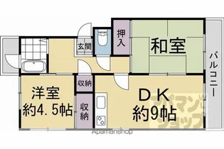 淀団地第一住宅 1棟【1階】の間取り