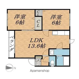 RESIDENCE GUTE【2階】の間取り