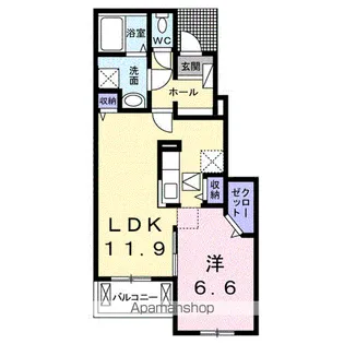 エレガンテ Ⅰ【1階】の間取り