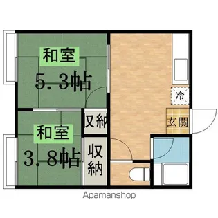 山岸アパート【2階】の間取り