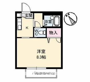 CASA安宅 A棟【202号室】の間取り