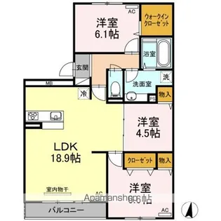 フレッチェ・ボスコⅠ(1)【3階】の間取り