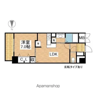 カスタリア新栄II【4階】の間取り