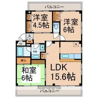 メゾンプチシャトー砂場【3階】の間取り