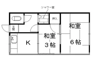 松山荘【211号室】の間取り