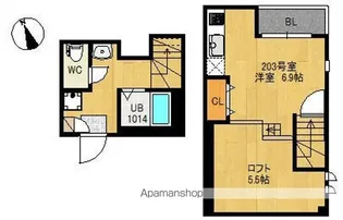 RIZEST 陸前原ノ町【2階】の間取り