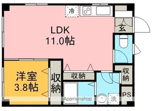 越山マンション【1階】の間取り