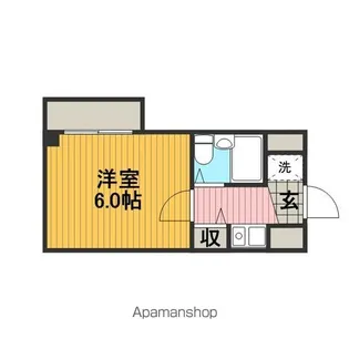 豊町中央コーポ【3階】の間取り