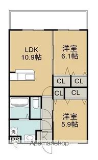 リサナ・ロッソ豊町【2階】の間取り