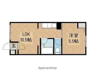 美馬マンション【102号室】の間取り
