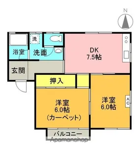 サンハイム【202号室】の間取り