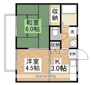 ハイツ大澤【2階】の間取り