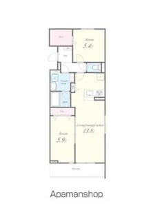 LUCIE TSII(ルシエ ティエスツー)【104号室】の間取り