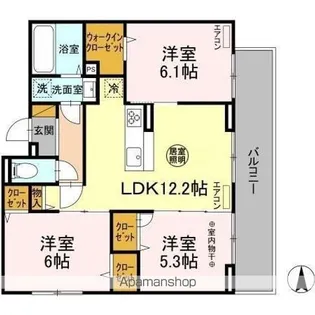 NOBLE FERRO A棟【2階】の間取り