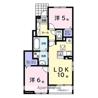 ロン ボヌール【1階】の間取り
