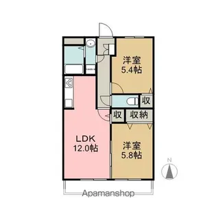 ユーミー川島【1階】の間取り