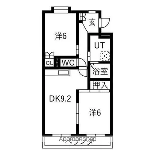 ブラウンハウス【2階】の間取り