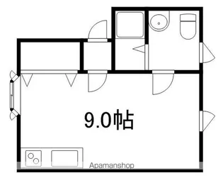 PRESTEIGEΑ【202号室】の間取り