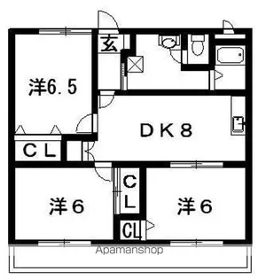 ラヴェニューモリ2号館【2階】の間取り