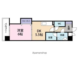 サンメゾン清水【5階】の間取り