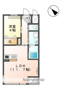 クレジデンス基山【1階】の間取り